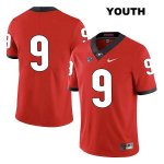 Youth Georgia Bulldogs NCAA #9 Nathan Priestley Nike Stitched Red Legend Authentic No Name College Football Jersey ZMO8354TZ
